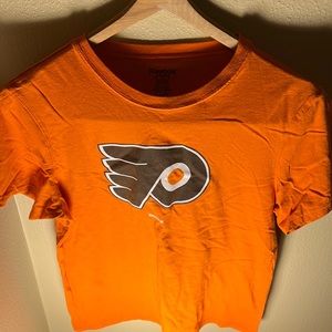 NHL Reebok Mens Flyers Logo Winter Classic Boston 2010 Tee Color Orange Size Med